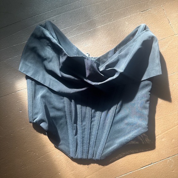 NBD Black Structured Corset Top - Picture 1 of 2
